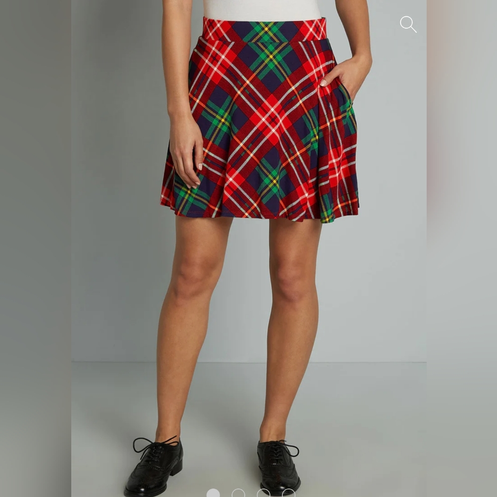 NWT Retro chic plaid mini skirt